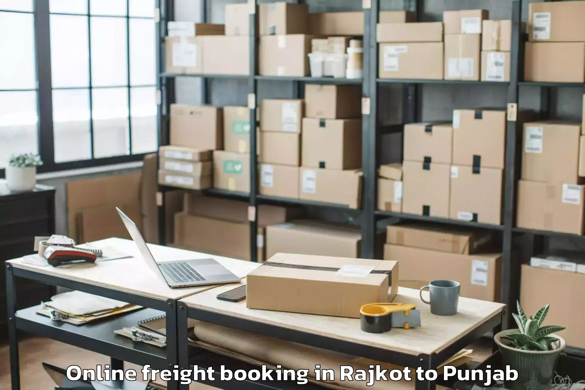 Book Rajkot to Rahon Online Freight Booking Online